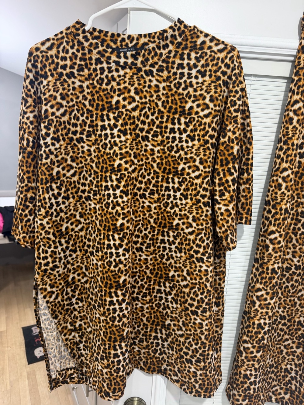 Dressed in Lala Leopard Print Midi pants set - Brown Animal Print - Picture 2 of 6